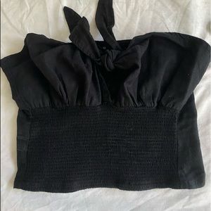 John Galt Brandy Melville Rare Tie Black Tube Top